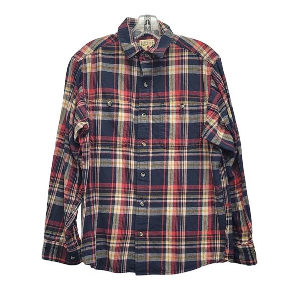 Red Head Mens Medium 100% Cotton Plaid Long Sleeve Button Up Shirt w Pockets - Picture 1 of 4